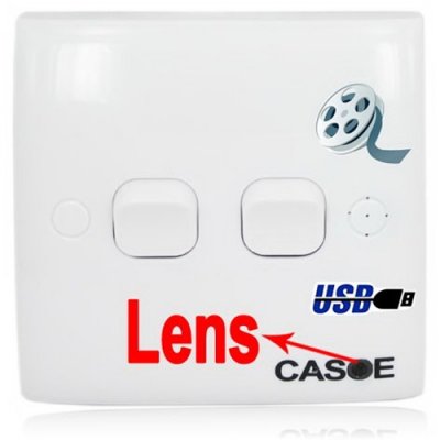 Power Switch Hidden Camera for Home Security Support TF Card and PC Connecting